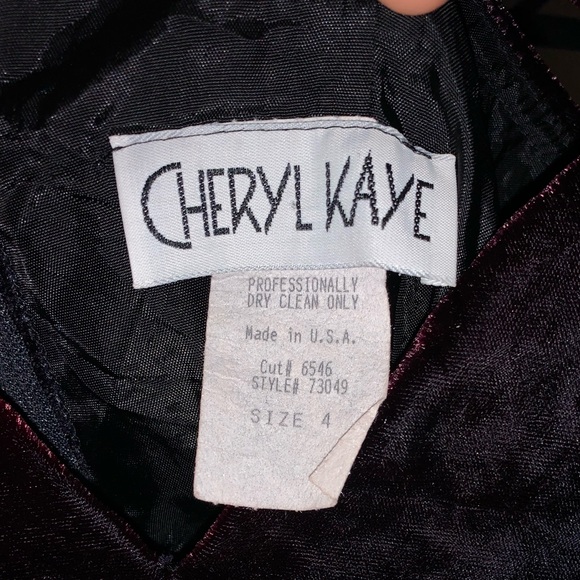 vintage velvet dress Cheryle Kaye - Picture 3 of 3